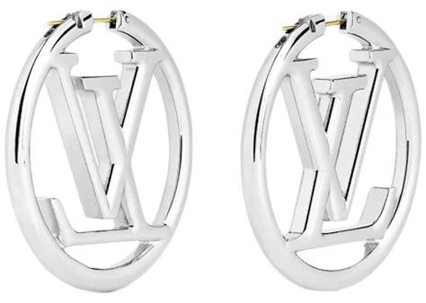 louis vuitton small hoop earrings|Louis Vuitton silver hoop earrings.